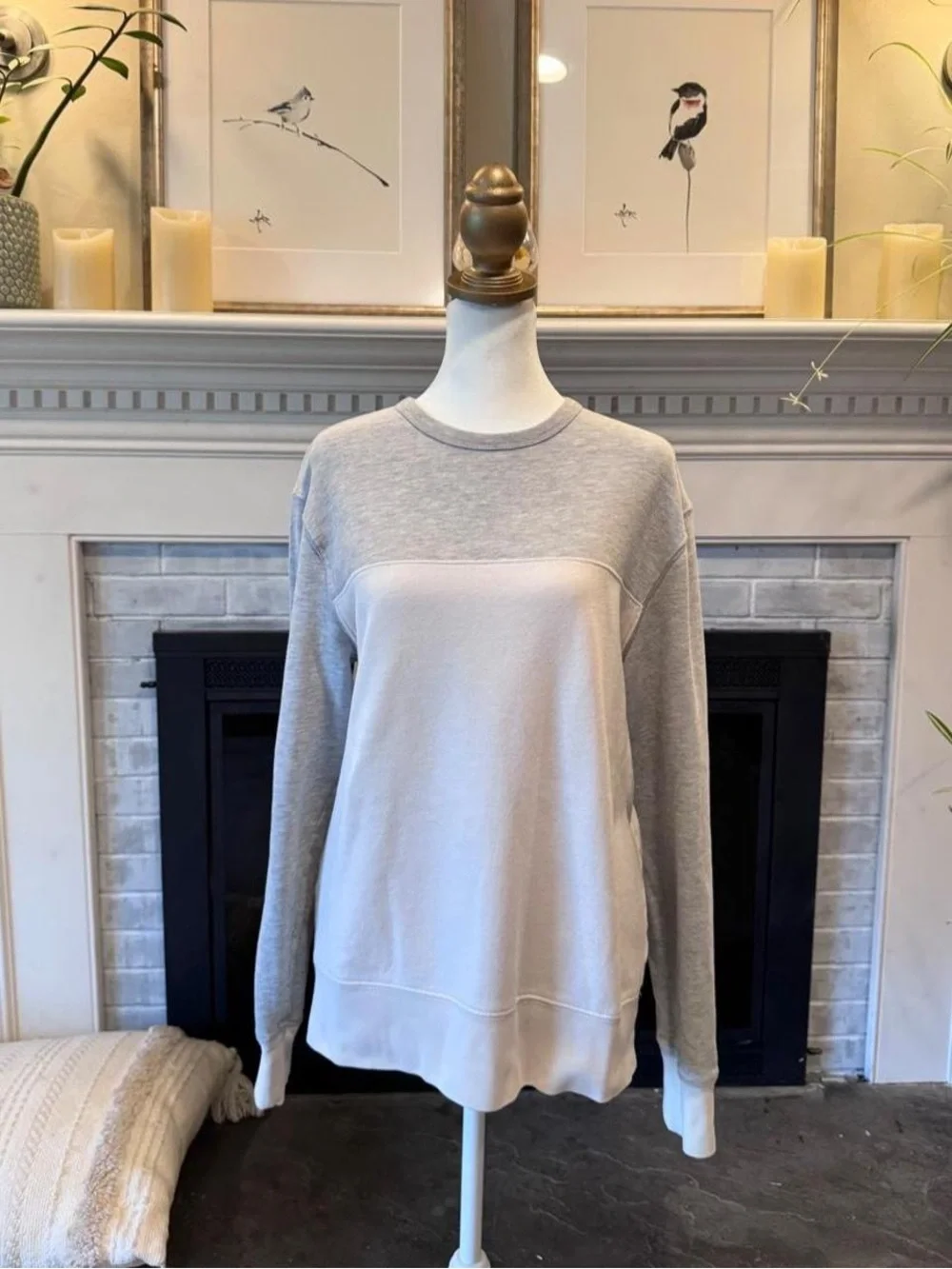 J.Crew Authentic Fleece Men’s M Colorblock Crewneck Sweatshirt